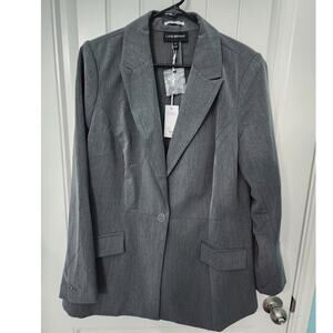 NEW! Lane Bryant Dark Heather Gray Blazer, NWT, Size 16